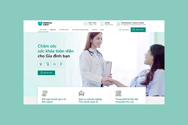 Thiết kế web bệnh viện - phòng khám