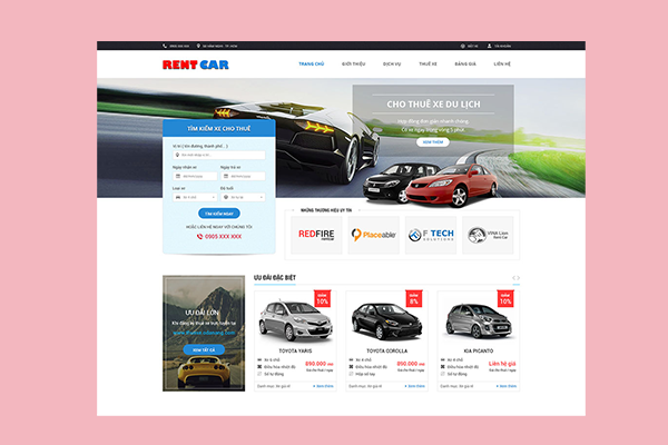 Thiết kế website showroom ô tô